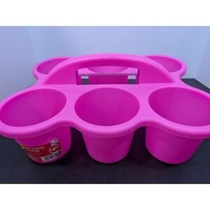 Cup / Beer / Drink Caddy w/Handle Picnics, Beach, DoorDash, Home &UBER Eats PINK